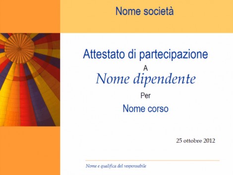 Requisiti degli attestati dei corsi